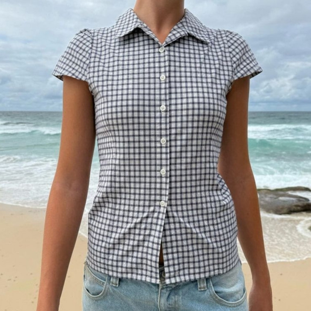 Brandy Melville Rue Plaid Top